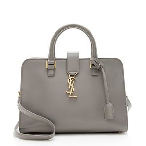Saint Laurent Smooth Calfskin Baby Monogram Cabas Tote